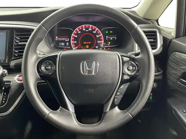 ホンダ オデッセイ アブソルート EX 大阪府 2015(平27)年 4.5万km プレミアムヴィーナスブラックP 純正8型ナビ（DVD/CD/BT）/フルセグTV/バックカメラ/ETC/両側パワースライドドア/スマートキー/ステアリングスイッチ/レーンキープアシスト/レーダークルーズコントロール/パドルシフト/パワーシート/Wオートエアコン/オートライト/ブラインドスポットモニター/フォグランプ/純正アルミホイール/純正フロアマット/３点エアバック（W/サイド/カーテン）