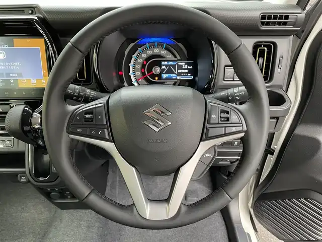 スズキ ハスラー HYBRID X 滋賀県 2025(令7)年 0.1千km ソフトベージュメタリック 届出済未使用車/純正9型スズキコネクトメモリーナビ/全方位カメラ/シートヒーター/前後ソナー/純正１５AW/ステアリングリモコン/追従クルーズコントロール/衝突軽減ブレーキ/LEDヘッドライト/スマートキー/プッシュスタート