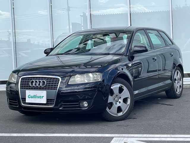 アウディ Ａ３ スポーツバック 2．0 TFSI 神奈川県 2005(平17)年 7.9万km ファントムブラックパールエフェクト ・社外ナビ　/・Ｂｌｕｅｔｏｏｔｈ　/・ＥＴＣ　/・ＤＶＤ　ＣＤ　/・ワンセグＴＶ　/・本革シート　/・ドラレコ前後　/・パワーシート　/・パドルシフト　/・キセノンヘッドライト　/・オートライト　/・フォグランプ　/・純正アルミホイール/・サマータイヤ(純正アルミホイール付225/45R17）残3mm/　ヨコハマタイヤ2013年製