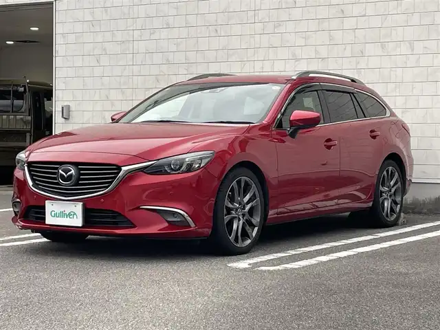 マツダ アテンザ ワゴン XD Lパッケージ 宮崎県 2015(平27)年 8.1万km ソウルレッドプレミアムメタリック 純正ナビ/・フルセグTV・Bluetooth・CD・DVD/バックカメラ/レーダークルーズコントロール/前後パーキングセンサー/衝突被害軽減ブレーキ/車線逸脱警報システム/ブラインドスポットモニター/ドライバーアテンションアラート/ヘッドアップディスプレイ/LEDヘッドランプ/オートライト/オートエアコン/革巻きステアリング/パドルシフト/ブラック革シート/前席パワーシート/シートヒーター/運転席ポジションメモリー/BOSEサウンドシステム/純正19インチアルミホイール/スマートキー/プッシュエンジンスタート/禁煙車