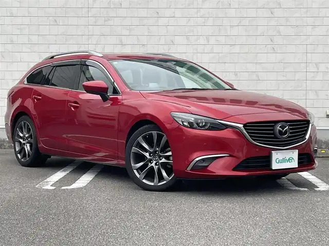 マツダ アテンザ ワゴン XD Lパッケージ 宮崎県 2015(平27)年 8.1万km ソウルレッドプレミアムメタリック 純正ナビ/・フルセグTV・Bluetooth・CD・DVD/バックカメラ/レーダークルーズコントロール/前後パーキングセンサー/衝突被害軽減ブレーキ/車線逸脱警報システム/ブラインドスポットモニター/ドライバーアテンションアラート/ヘッドアップディスプレイ/LEDヘッドランプ/オートライト/オートエアコン/革巻きステアリング/パドルシフト/ブラック革シート/前席パワーシート/シートヒーター/運転席ポジションメモリー/BOSEサウンドシステム/純正19インチアルミホイール/スマートキー/プッシュエンジンスタート/禁煙車