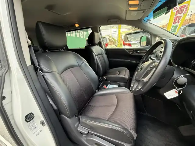 日産 エルグランド 250ハイウェイスターS 千葉県 2016(平28)年 5.7万km ブリリアントホワイトパール 純正ナビTV/CD/BT/AUX（MJ116D-W）/両側パワースライド/純正フロントリップスポイラー/社外レーダー探知機（PRE-X111）/オットマン/クルーズコントール/オートライト/ＥＴＣ/社外ドライブレコーダー前方/スペアキー1本/後席サンシェード/ドアバイザー/純正フロアマット