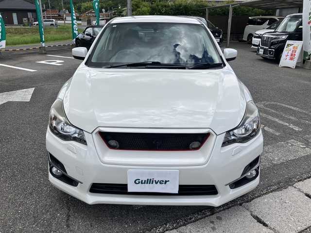 スバル インプレッサ Ｇ４ 1．6i－L 広島県 2015(平27)年 7.7万km クリスタルホワイトP 社外ナビ・フルセグTV/Bluetooth/HIDライト/ブリッツ車高調/柿本マフラー/カーボントランクスポイラー/バックカメラ/ETC/スマートキー/純正OPグリル