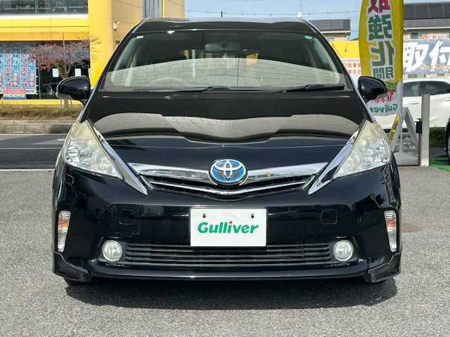 トヨタ プリウス α S 茨城県 2012(平24)年 11.3万km ブラック 純正SDナビ(NSZT-W62G)/ 【フルセグ/Bluetooth/CD/DVD/SD】/バックガイドカメラ/ETC/純正LEDヘッドライト/フォグライト/オートライト/ヘッドライトウォッシャー/スマートキー/電動格納ミラー/取扱説明書/新車時保証書/スペアキー×1