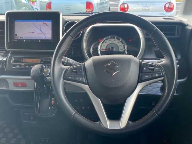 スズキ スペーシア カスタム HYBRID XS 栃木県 2021(令3)年 4.8万km アーバンブラウンパールメタリック 社外ナビ（AM/FM/BT/DVD/AUX)/・ワンセグTV/追従付きクルーズコントロール/アイドリングストップ/ステアリングスイッチ/シートヒーター/パーキングアシスト/衝突軽減システム/横滑り防止/LEDヘッドライト