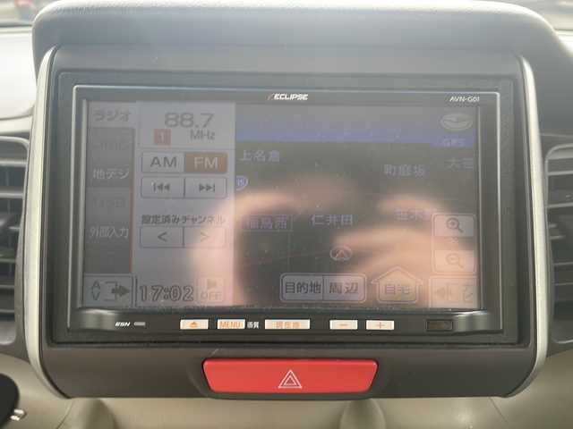 ホンダ Ｎ ＢＯＸ G Lパッケージ 福島県 2012(平24)年 12.2万km クリスタルブラックパール 社外SDナビ/(DVD/USB/FM/AM)/ワンセグTV/片側電動スライドドア/横滑り防止装置/アイドリングストップ/ETC/ハロゲン/フロアマット/電動格納ミラー/プッシュスタート/スマートキー/スペアキー/取扱説明書