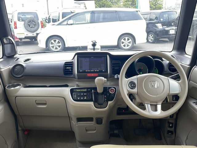 ホンダ Ｎ ＢＯＸ G Lパッケージ 福島県 2012(平24)年 12.2万km クリスタルブラックパール 社外SDナビ/(DVD/USB/FM/AM)/ワンセグTV/片側電動スライドドア/横滑り防止装置/アイドリングストップ/ETC/ハロゲン/フロアマット/電動格納ミラー/プッシュスタート/スマートキー/スペアキー/取扱説明書
