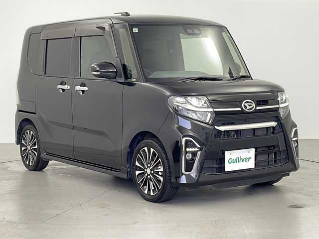 ダイハツ タント カスタム RS 岐阜県 2019(令1)年 6.1万km 黒 スマートアシスト/・アダプティブクルーズコントロール/・レーンキープコントロール/・コーナーセンサー/・オートハイビーム/・衝突回避支援ブレーキ機能/・誤発進抑制機能/社外ナビ（CN-RE05WD）/・CD/DVD/AM/FM/SD/フルセグTV/・バックカメラ/両側パワースライドドア/シートヒーター（運転席・助手席）/社外前方ドラレコ/純正ビルトインETC/純正１５AW/純正フロアマット/LEDヘッドライト/・フォグランプ/標準装備/・スモークガラス（リアドア/リアクォーター/バックドアトウインドゥ）/・スーパーUV＆IRカットガラス（フロントウインドゥ）/・サイドバイザー/運転席ロングスライドシート/運転席・助手席アームレスト