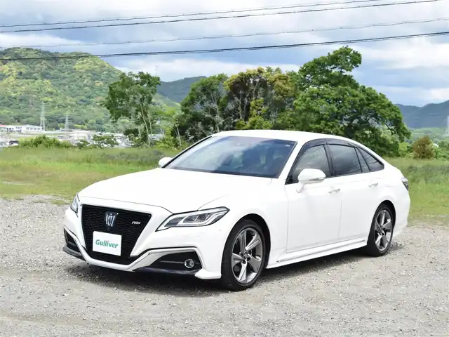 トヨタ クラウン RS アドバンス 兵庫県 2018(平30)年 4.2万km ホワイトパールクリスタルシャイン 純正ナビ/フルセグTV/パノラミックビューモニター/純正デジタルインナーミラー/黒革シート/シートエアコン/パワーシート/ヘッドアップディスプレイ/ETC2.0/プッシュスタート＆スマートキー2個