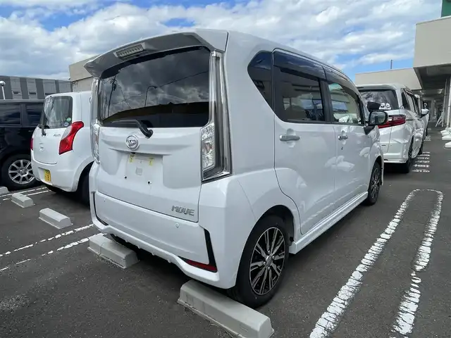 ダイハツ ムーヴ カスタム X VS SAⅢ 宮城県 2022(令4)年 0.3万km シャイニングホワイトパール 純正メモリーナビ/フルセグTV/（CD/BT）/アラウンドビューモニター/スマートアシスト3/・衝突回避支援ブレーキ機能/・衝突警報機能（対車両/歩行者）/・車線逸脱警報機能/・誤発進抑制制御機能（前方/後方）/・先行車発進お知らせ機能/・オートハイビーム/LEDヘッドライト/スマートキー/ドライブレコーダー/D席シートヒーター/横すべり防止装置/オートライト/スペアキ－/保証書/取扱説明書