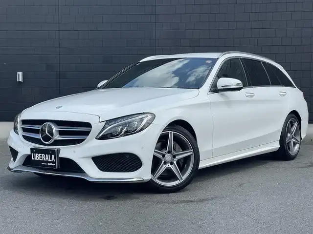 メルセデス・ベンツ Ｃ２２０ｄ ワゴン スポーツ 静岡県 2016(平28)年 4万km ポーラホワイト ワンオーナー/レーダーSFT・パッケージ/本革シート/ACC/LKA/パーキングアシスト/衝突軽減ブレーキ/純正コマンドナビ/メモリー付きパワーシート（フロント）/シートヒーター（フロント）/パワーバックドア/レーダー探知機