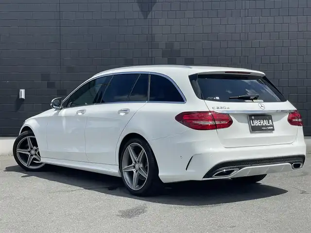 メルセデス・ベンツ Ｃ２２０ｄ ワゴン スポーツ 静岡県 2016(平28)年 4万km ポーラホワイト ワンオーナー/レーダーSFT・パッケージ/本革シート/ACC/LKA/パーキングアシスト/衝突軽減ブレーキ/純正コマンドナビ/メモリー付きパワーシート（フロント）/シートヒーター（フロント）/パワーバックドア/レーダー探知機