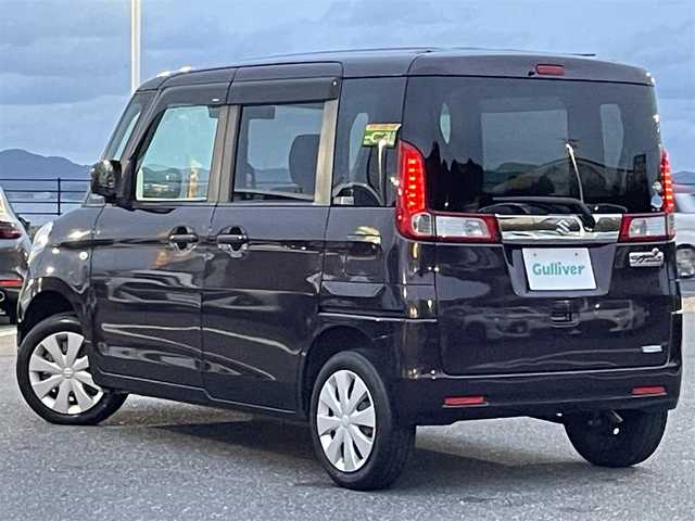 スズキ スペーシア G リミテッド 島根県 2016(平28)年 12.3万km ムーンライトバイオレットPM 登録時走行距離122574km/社外ナビ(Bluetooth・AM・FM・CD・DVD)/片側パワースライドドア/シートヒーター(運転席)/アイドリングストップ/衝突被害軽減ブレーキ/横滑り防止装置/レーンキープアシスト/プッシュスタート/スマートキー/純正フロアマット/保証書/取扱説明書/禁煙車