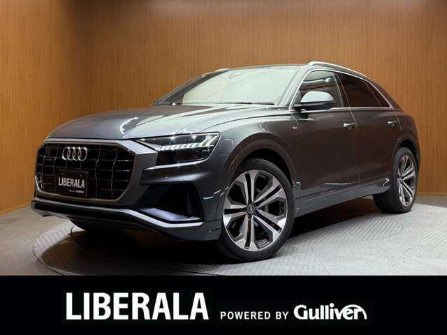 アウディ アウディ Ｑ８ 55TFSIクワトロ Sライン 千葉県 2020(令2)年 6.3万km デイトナグレーパールエフェクト コンフォートアシスタンスＰＫＧ　/純正ナビ　/３６０°カメラ　/ＡＣＣ　/ＢＳＭ　/ハーフレザーシート　/シートヒーター　/パワーシート　/マトリクスＬＥＤ　/ハイビームアシスト　/電動リアゲート　/純正２２インチＡＷ