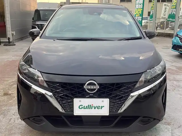 日産 ノート X 京都府 2024(令6)年 2万km スーパーブラック ワンオーナー/9インチディスプレーオーディオ/　APPLE CAR PLAY /  ANDROID AUTO 対応/バックカメラ/純正ドライブレコーダー/ビルトインETC/オートライト/前後クリアランスソナー/オートホールド/電動バーキング/インテリジェントキー×２/新車保証書/取扱説明書