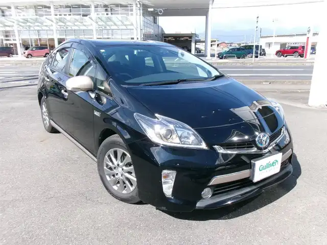 トヨタ プリウス ＰＨＶ G 群馬県 2014(平26)年 2.8万km アティチュードブラックマイカ ワンオーナー/合皮ハーフレザーシート/シートヒーター/ヒーター付革巻ハンドル/クルーズコントロール/SDナビ/フルセグテレビ/バックカメラ/ETC/200V充電ケーブル