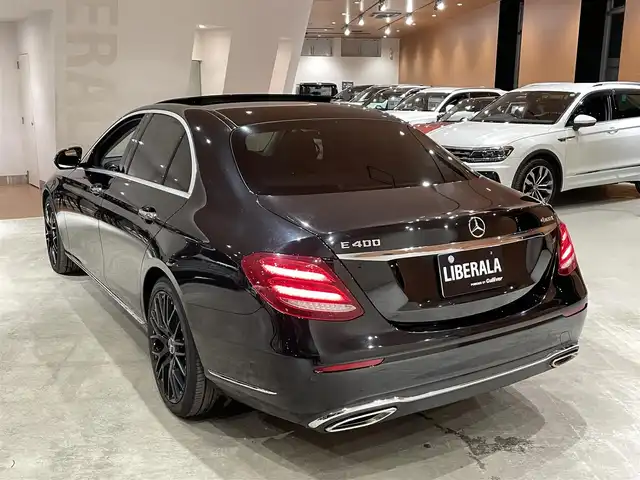メルセデス・ベンツ Ｅ４００ 4マチック エクスクルーシブ 道央・札幌 2017(平29)年 3.4万km オブシディアンブラック エクスクルーシブパッケージ/・パノラミックススライディングルーフ/・Burmesterサラウンド/・エアバランスパッケージ/Carlsson19インチAW/レーダーセーフティパッケージ/・ACC、PRE－SAFE/・ブレインドスポットアシスト/・ステアリングパイロット/・リアCPA/エアサス/360°カメラ/禁煙車/純正HDＤナビ/フルセグＴＶ/ナッパレザーシート、シートヒーター