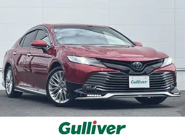 トヨタ カムリ G レザーパッケージ 佐賀県 2017(平29)年 7.4万km エモーショナルレッド TRDフルエアロ/トヨタセーフティセンス/・プリクラッシュセーフティ/・レーンディパーチャーアラート/・レーダークルーズコントロール/・オートマチックハイビーム/インテリジェントクリアランスソナー/ブラインドスポットモニター/リアクロストラフィックアラート/純正SDナビ/・バックカメラ/・フルセグTV/BT/CD/DVD/・TVキャンセラー/純正ドラレコ/純正18インチAW/レザーシート/前席パワーシート/前席シートヒーター/LEDヘッドライト/フォグランプ/プッシュスタート/電動パーキングスイッチ/取扱説明書/保証書