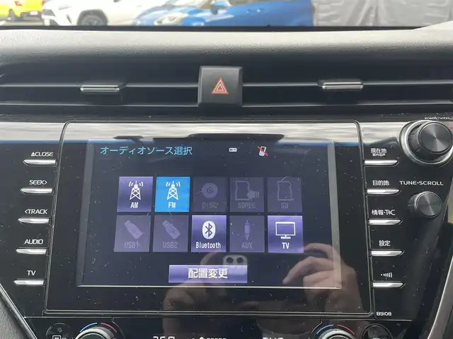 トヨタ カムリ G レザーパッケージ 佐賀県 2017(平29)年 7.4万km エモーショナルレッド TRDフルエアロ/トヨタセーフティセンス/・プリクラッシュセーフティ/・レーンディパーチャーアラート/・レーダークルーズコントロール/・オートマチックハイビーム/インテリジェントクリアランスソナー/ブラインドスポットモニター/リアクロストラフィックアラート/純正SDナビ/・バックカメラ/・フルセグTV/BT/CD/DVD/・TVキャンセラー/純正ドラレコ/純正18インチAW/レザーシート/前席パワーシート/前席シートヒーター/LEDヘッドライト/フォグランプ/プッシュスタート/電動パーキングスイッチ/取扱説明書/保証書