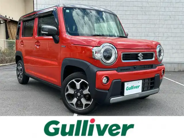 スズキ ハスラー HYBRID X 静岡県 2021(令3)年 3.1万km バーミリオンオレンジ/ガンメタリック2トーン 純正9インチナビ/　（BT/AppleCarPlay/AndroidAuto/DVD/CD)/フルセグTV/全方位カメラ/バックカメラ/スズキセーフティサポート/衝突被害軽減システム/レーンキープアシスト/横滑り防止装置/前席シートヒーター/プッシュスタート/スマートキー/後方コーナーセンサー/ビルトインETC2.0/純正15インチアルミホイール/LEDヘッドライト/保証書/取扱説明書