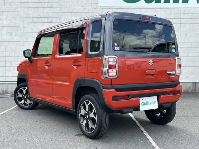 スズキ ハスラー HYBRID X 静岡県 2021(令3)年 3.1万km バーミリオンオレンジ/ガンメタリック2トーン 純正9インチナビ/　（BT/AppleCarPlay/AndroidAuto/DVD/CD)/フルセグTV/全方位カメラ/バックカメラ/スズキセーフティサポート/衝突被害軽減システム/レーンキープアシスト/横滑り防止装置/前席シートヒーター/プッシュスタート/スマートキー/後方コーナーセンサー/ビルトインETC2.0/純正15インチアルミホイール/LEDヘッドライト/保証書/取扱説明書