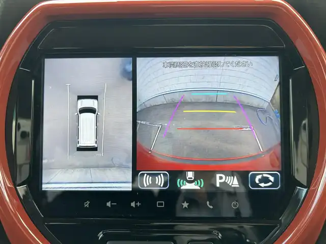 スズキ ハスラー HYBRID X 静岡県 2021(令3)年 3.1万km バーミリオンオレンジ/ガンメタリック2トーン 純正9インチナビ/　（BT/AppleCarPlay/AndroidAuto/DVD/CD)/フルセグTV/全方位カメラ/バックカメラ/スズキセーフティサポート/衝突被害軽減システム/レーンキープアシスト/横滑り防止装置/前席シートヒーター/プッシュスタート/スマートキー/後方コーナーセンサー/ビルトインETC2.0/純正15インチアルミホイール/LEDヘッドライト/保証書/取扱説明書