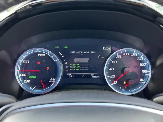 トヨタ クラウン ハイブリッド RS アドバンス 奈良県 2018(平30)年 4.3万km ブラック 純正ナビ　/フルセグＴＶ　/全方位カメラ　/モデリスタエアロ　/前後ドライブレコーダー　/パワーシート　/シートヒーター　/ハーフレザーシート　/トヨタセーフティーセンス　/３眼ＬＥＤヘッドライト　/ビルトインＥＴＣ/HUD/BSM/純正18インチアルミホイール/純正フロアマット