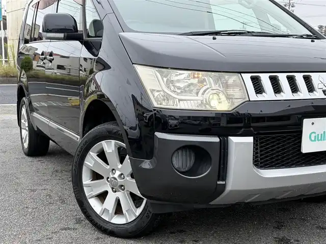 三菱 デリカＤ：５ G－Navi package 三重県 2008(平20)年 11.6万km ディープブラックマイカ ♪４WD/純正ナビ　/　・DVD再生・CD録音・TV/♪バック/左サイドカメラ/♪クルーズコントロール/♪パドルシフト/♪左側パワースライドドア/♪2WD/4WD切り替えスイッチ/♪キーレス/♪HIDヘッドライト/♪オートライト/♪革調シートカバー/♪革巻きステアリング/♪ステアリングスイッチ/♪電動格納ミラー/♪ウィンカーミラー/♪フロアマット/♪リアガラスフィルム施工/♪ドアバイザー/♪スペアタイヤ/♪横滑り防止機能(ASC)