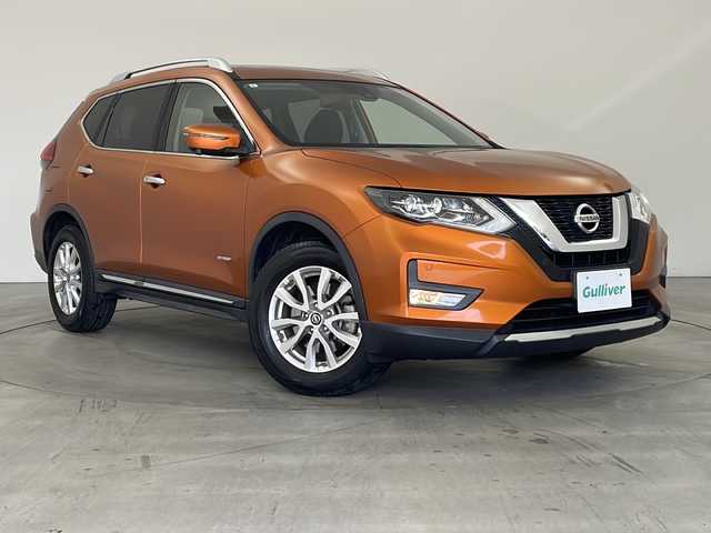 日産 エクストレイル ハイブリッド 20X エマージェンシーブレーキ 兵庫県 2017(平29)年 11.7万km プレミアムコロナオレンジ ・サンルーフ/・プロパイロット/・エマージェンシーブレーキ/・後側方車両検知警報/・ふらつき警報/・進入禁止警報/・フロント、リアソナー/・移動物検知機能/・BSM/・メーカーオプションナビ/・フルセグ＆BT＆USB＆DVD/・アラウンドビューモニター/・デジタルインナーミラー/・ステアリングリモコン/・電子パーキング/・オートホールド/・ミラーヒーター/・パワーバックドア/・スマートキー/・プッシュスタート/・フロアマット/・LEDライト/・純正17インチアルミホイール/・ルーフレール