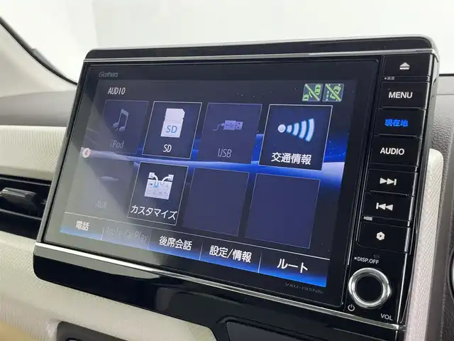 ホンダ Ｎ ＷＧＮ L ホンダセンシング 千葉県 2019(令1)年 0.8万km ホライズンシーブルーパール 純正9インチメモリナビ/　(CD DVD BT MSV USB TV)/バックカメラ/ビルトインETC/ホンダセンシング/・衝突軽減ブレーキ/・誤発進抑制機能/・歩行者事故低減ステアリング/・先行車発進お知らせ機能/・標識認識機能/・路外逸脱抑制機能/・渋滞追従機能付きアダクティブクルーズコントロール/・車線維持支援システム/・後方誤発進抑制機能/・オートハイビーム/横滑り防止装置/前後コーナーセンサー/電動パーキングブレーキ/ブレーキホールドスイッチ/LEDライト/フォグランプ/ヘッドライトレベライザー/Modulo製14インチAW/ドアバイザー/D席シートヒーター/充電用USB端子/プッシュスタート/スマートキー/取扱説明書