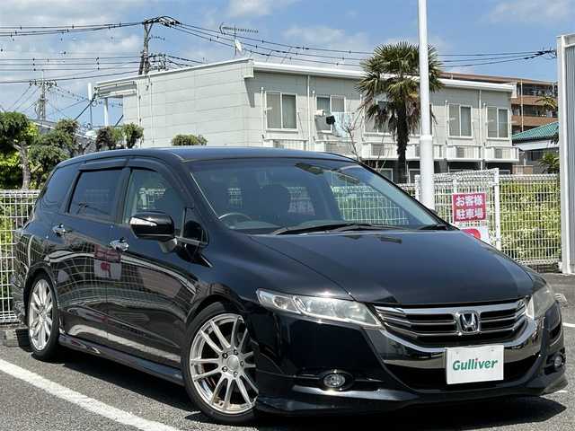ホンダ オデッセイ アブソルート 静岡県 2012(平24)年 9.1万km プレミアムスパークルブラックパール ユーザー買取車両/純正HDDナビ/　【DVD/BT/TV】/純正LEDライト/3列シート/バックカメラ/ETC/シフトノブ/ハーフレザー/スペアキー/USB端子