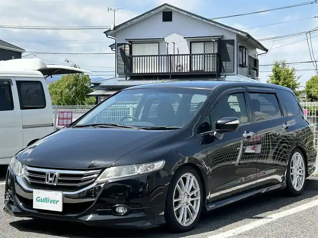 ホンダ オデッセイ アブソルート 静岡県 2012(平24)年 9.1万km プレミアムスパークルブラックパール ユーザー買取車両/純正HDDナビ/　【DVD/BT/TV】/純正LEDライト/3列シート/バックカメラ/ETC/シフトノブ/ハーフレザー/スペアキー/USB端子