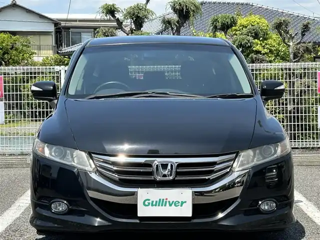 ホンダ オデッセイ アブソルート 静岡県 2012(平24)年 9.1万km プレミアムスパークルブラックパール ユーザー買取車両/純正HDDナビ/　【DVD/BT/TV】/純正LEDライト/3列シート/バックカメラ/ETC/シフトノブ/ハーフレザー/スペアキー/USB端子