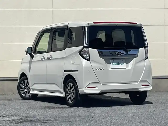 トヨタ ルーミー カスタムG 茨城県 2024(令6)年 0.9万km パールホワイトⅢ ワンオーナー/革巻きステアリング/ステアリングスイッチ/レーダークルーズコントロール/LEDヘッドライト/電子式パーキング/両側パワースライドドア/ETC/社外ナビ/パノラミックビューカメラ/フロアマット/プッシュスタート