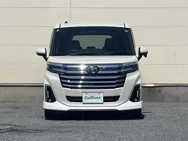トヨタ ルーミー カスタムG 茨城県 2024(令6)年 0.9万km パールホワイトⅢ ワンオーナー/革巻きステアリング/ステアリングスイッチ/レーダークルーズコントロール/LEDヘッドライト/電子式パーキング/両側パワースライドドア/ETC/社外ナビ/パノラミックビューカメラ/フロアマット/プッシュスタート