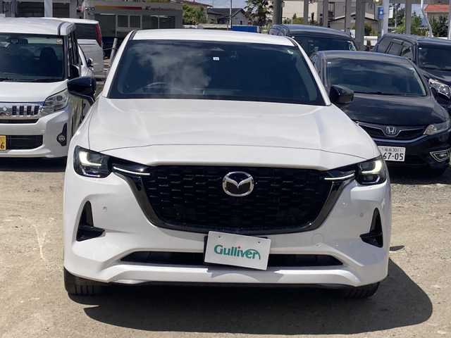 マツダ ＣＸ－６０ XD HV エクスクルーシブスポーツ 福島県 2022(令4)年 2.5万km ロジウムホワイトプレミアムメタリック ・４WD/・BOSEサウンド/・純正ディスプレイオーディオ/・BT/USB・フルセグ/・360°ビューモニター/・ETC/・ドライブレコーダー/・i-ACTIVSENSE/・アドバンスト・スマート・シティ・ブレーキ・サポート/・レーンキープアシスト/・レーダークルーズコントロール/・クリアランスソナー/・横滑り防止装置/・ブラインドスポットモニタリング/・アイドリングストップ/・ハイビーム・コントロール・システム/・アダプティブ・フロントライティング・システム/・LEDヘッドライト/・オートライト/・パワーバックドア/・レザーシート/・全席シートヒーター/・D+N席シートエアコン/・D+N席パワーシート/・ステアリングヒーター/・置くだけ充電/・100V電源/・純正20インチAW/・純正フロアマット/・プッシュスタート/・スマートキー/・スペアキー/・保証書