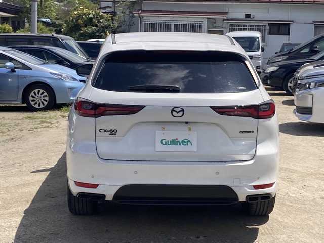 マツダ ＣＸ－６０ XD HV エクスクルーシブスポーツ 福島県 2022(令4)年 2.5万km ロジウムホワイトプレミアムメタリック ・４WD/・BOSEサウンド/・純正ディスプレイオーディオ/・BT/USB・フルセグ/・360°ビューモニター/・ETC/・ドライブレコーダー/・i-ACTIVSENSE/・アドバンスト・スマート・シティ・ブレーキ・サポート/・レーンキープアシスト/・レーダークルーズコントロール/・クリアランスソナー/・横滑り防止装置/・ブラインドスポットモニタリング/・アイドリングストップ/・ハイビーム・コントロール・システム/・アダプティブ・フロントライティング・システム/・LEDヘッドライト/・オートライト/・パワーバックドア/・レザーシート/・全席シートヒーター/・D+N席シートエアコン/・D+N席パワーシート/・ステアリングヒーター/・置くだけ充電/・100V電源/・純正20インチAW/・純正フロアマット/・プッシュスタート/・スマートキー/・スペアキー/・保証書