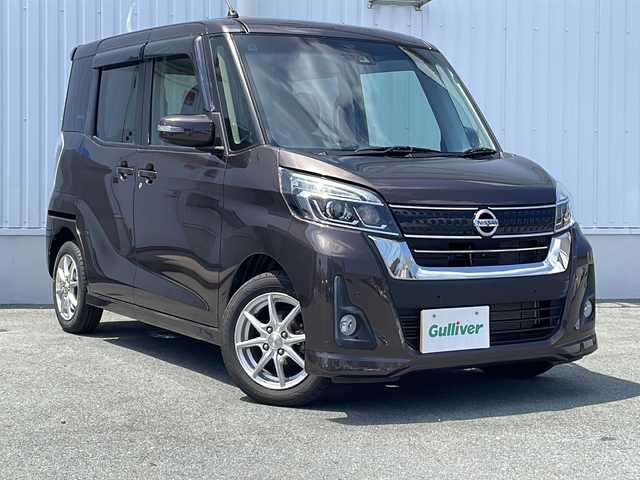 日産 デイズ ルークス ハイウェイスターX 三重県 2016(平28)年 3万km アッシュブラウンM 社外SDナビ(CD/DVD/BT)/全周囲カメラ/片側パワースライドドア/アイドリングストップ/オートライト/LEDヘッドライト/フォグライト/横滑り防止/オートハイビーム/レーンキープアシスト/衝突軽減ブレーキ/前方ドライブレコーダー/シートヒーター/ウィンカーミラー/電動格納ミラー/禁煙車