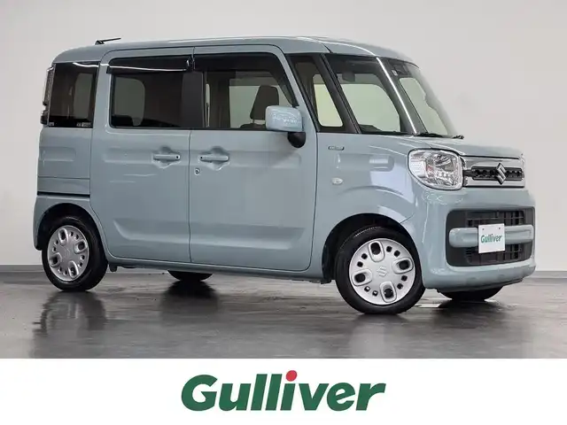 スズキ スペーシア HYBRID X 三重県 2020(令2)年 2.9万km オフブルーM マイルドハイブリッド/FF/インパネCVT/純正 7インチナビ AVIC-RWS901II/（CD/DVD/MSV/SD/FM/AM/TV/Bluetooth/iPod/USB/ドラレコ）/バックカメラ/両側パワースライドドア/ETC/スズキセーフティサポート/・デュアルセンサーブレーキサポート/・車線逸脱警報/・ふらつき警報/・リヤパーキングセンサー/・ハイビームアシスト/・先行車発進お知らせ/装備/・シートヒーター（D）/・オートエアコン/・オートライト/・プッシュスタート/・全ドアパワーウインドウ/・パワーステアリング/・純正ホイールキャップ＋14インチスチールホイール/・ナビ取/・スマートキーx1/など