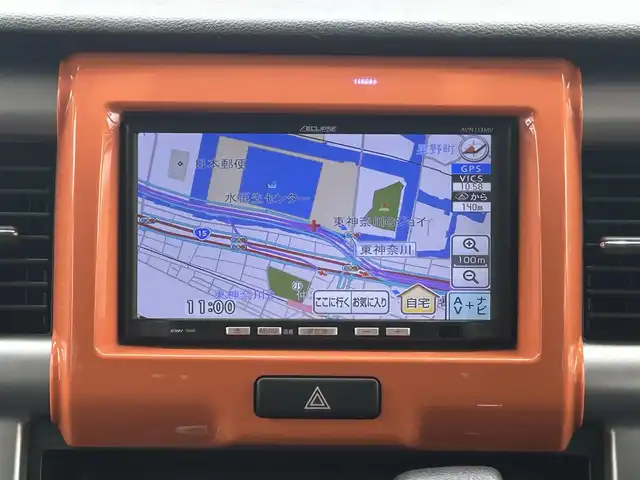 スズキ ハスラー X ターボ 神奈川県 2014(平26)年 2万km パッションオレンジマイカ/スペリアホワイト ワンオーナー		/新車時保証書 取扱説明書	/レーダーブレーキサポート/アイドリングストップ		/社外メモリーナビ/ワンセグTV【AVN113MV】			/ETC　シートレール/運転席シートヒーター		/スマートキー　	/前後ドラレコ/社外15インチアルミ