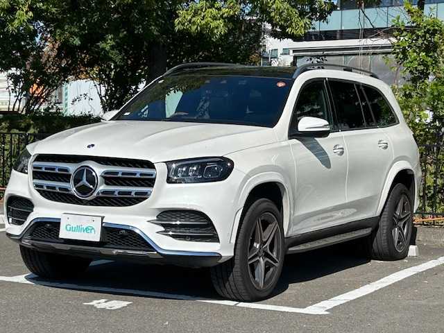 メルセデス・ベンツ Ｍ・ベンツ ＧＬＳ４００ｄ 4マチック AMGライン 宮城県 2022(令4)年 5.4万km ダイヤモンドホワイト ４WD/サンルーフ/アクティブブレーキアシスト/・アクティブレーンキーピング/・道路標識アシスト/・アテンションアシスト/・レーンチェンジアシスト/・クリアランスソナー/・レーダークルーズコントロール/ブラインドスポットアシスト/純正ナビ/・フルセグTV/BT/USB/・全方位カメラ/・ETC/・ドライブレコーダー/パノラミックスライディングルーフ/エアサスペンション/アンビエントライト/バワーバックドア/iストップ/電子パーキング/・オートホールド/ダウンヒルアシスト/コンビステアリング/・ステアングリモコン/・ステアリングヒーター/・パドルシフト/レザーシート/・パワーシート（運転席/助手席）/・シートメモリー（運転席/助手席）/・シートヒーター（運転席/助手席）/・エアシート（運転席/助手席）/プッシュスタート/・スマートキー/LEDヘッドライト/・オートライト/・フォグランプ/純正フロアマット/・電動格納ミラー/ルーフレール/・サイドステップ