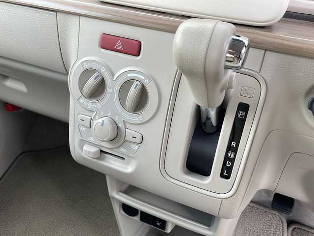 スズキ ラパン S 富山県 2019(令1)年 8.4万km フォーンベージュメタリック/ホワイト2トーンルーフ 禁煙車/バックカメラ/社外ナビ/電動格納ミラー/キセノンヘッドランプ（HID）/スマートキー/シートヒーター（運転席）/アイドリングストップ/ETC/プッシュスタート/純正フロアマット/本革巻きステアリング/盗難防止装置/衝突軽減システム/横滑り防止装置/ウッドパネル