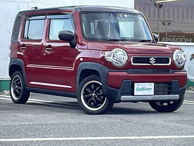 スズキ ハスラー HYBRID G ターボ 徳島県 2021(令3)年 2万km フェニックスレッドパール/ガンメタリック2トーンルーフ 8型社外SDナビ　CN-RZ865/（ラジオ/フルセグ/DISC/SD/iPod/BT/USB）/バックカメラ/追従式クルーズコントロール/前後ドライブレコーダー/後方コーナーセンサー/アイドリングストップ/社外15インチアルミホイール/パドルシフト/ドアバイザー/純正フロアマット/前席シートヒーター/取扱説明書/新車時保証書
