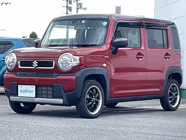 スズキ ハスラー HYBRID G ターボ 徳島県 2021(令3)年 2万km フェニックスレッドパール/ガンメタリック2トーンルーフ 8型社外SDナビ　CN-RZ865/（ラジオ/フルセグ/DISC/SD/iPod/BT/USB）/バックカメラ/追従式クルーズコントロール/前後ドライブレコーダー/後方コーナーセンサー/アイドリングストップ/社外15インチアルミホイール/パドルシフト/ドアバイザー/純正フロアマット/前席シートヒーター/取扱説明書/新車時保証書