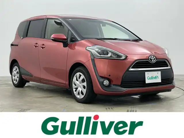 トヨタ シエンタ G 岡山県 2017(平29)年 7.4万km レッドマイカM 純正SDナビ　NSZT-W66T/　地デジ/Bluetooth/CD/DVD/バックカメラ/ETC/両側パワースライドドア/シートヒーター/プッシュスタート/スマートキー/前後ドライブレコーダー/純正フロアマット/社外コーナーセンサー/ステアリングスイッチ/LEDヘッドライト/オートライト/フォグランプ/スペアキー/シートカバー