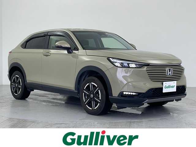 ホンダ ヴェゼル ハイブリッド e:HEV X 愛知県 2023(令5)年 5.3万km サンドカーキパール 純正ナビ/・Bluetooth/・CD/DVD/・USB/・ミュージックサーバー/・フルセグテレビ/バックカメラ/アダプティブクルーズコントロール/衝突軽減ブレーキ/レーンキープアシスト/踏み間違い防止/ＥＴＣ/オートブレーキホールド/ダウンヒルアシスト/純正前後ドライブレコーダー/パドルシフト/コーナーセンサー