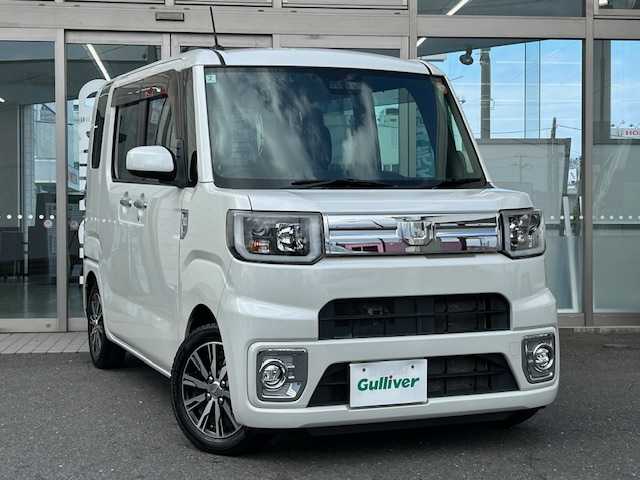 ダイハツ ウェイク G ターボ SA Ⅲ 青森県 2018(平30)年 9.8万km パールホワイトⅢ スマートアシストIII/インタークーラーターボ　/社外オーディオ（BlueTooth/AUX）/アイドリング/両側パワースライドドア/LEDヘッドライト/オートライト/プッシュスタート/純正14インチ24年製AW冬タイヤ/社外夏タイヤ23年製積み込み/バックカメラ/スペアキー/保証書/取扱説明書