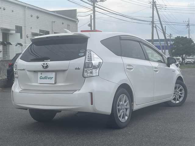 トヨタ プリウス α S 群馬県 2012(平24)年 18.1万km ホワイトパールクリスタルシャイン 純正SDナビ、地デジ、Bluetooth、CD、DVD/　（NSZT-W61G）/バックカメラ/スマートキー×２/クルーズコントロール/ETC/社外ドライブレコーダー（前後）/ウインカーミラー/ドアバイザー/整備手帳、取説