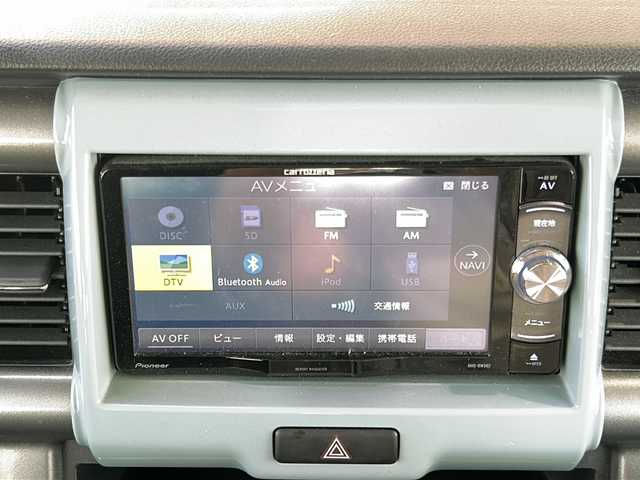 スズキ ハスラー タフワイルド 静岡県 2019(令1)年 7.1万km オフブルーメタリック/ブラック 2トーン ナビ/・CD/DVD/SD/AUX/ipod/USB/Bluetooth/・ワンセグTV/ラジオ/主要装備/・特別仕様車　/・バックカメラ　/・シートヒーター　/・デュアルカメラブレーキサポート　/・レーンキープアシスト/・アイドリングストップ　/・ステアリングリモコン　/・ヒーテッドドアミラー　/・ドライブレコーダー　/・スマートキー　/・ＥＴＣ/・プッシュスタート/・ハーフレザーシート/・フォグランプ