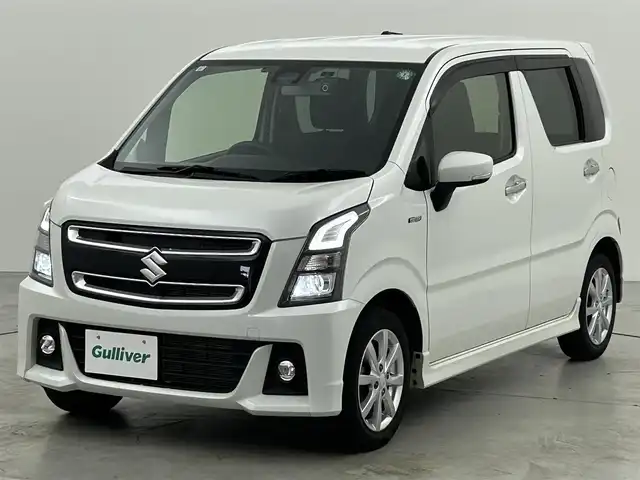 スズキ ワゴンＲ スティングレー HYBRID X 福岡県 2022(令4)年 3.1万km パール 社外ディスプレイオーディオ（ＢＴ）　/バックカメラ　/ＥＴＣ　/前方ドライブレコーダー　/コーナーセンサー　/衝突被害軽減ブレーキ　/レーンキープ　/アイドリングストップ　/シートヒーター　/純正１４インチＡＷ　/ＬＥＤ